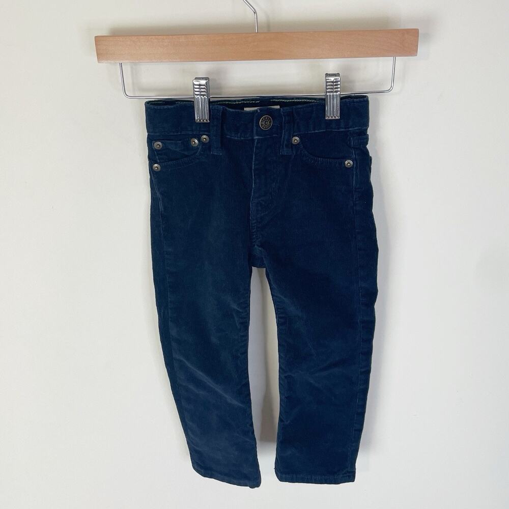 J. Crew Factory Crewcuts Boys' Slim Flex Corduroy Pant Ocean‎ Navy Size 2 J4274